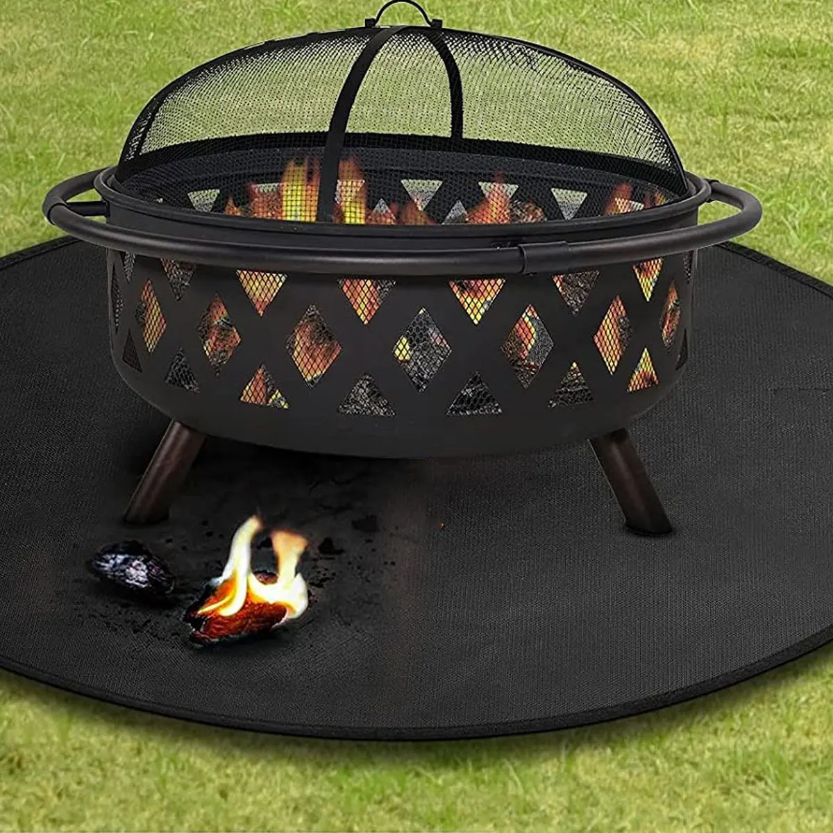 

Огнестойкий коврик для барбекю, жаропрочный ковер для защиты пола во дворе, газона, барбекю