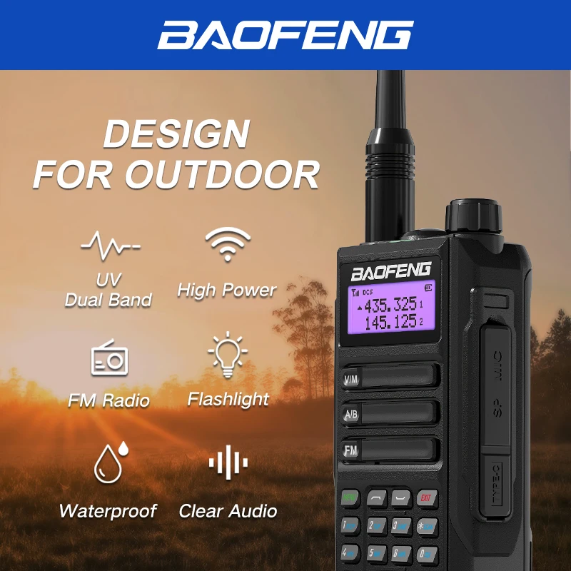 2022 Baofeng UV-16 Plus Waterproof Walkie Talkie High Power 10W Professional CB Radio Vhf Uhf Ham Radio Long Range Two Way Radio