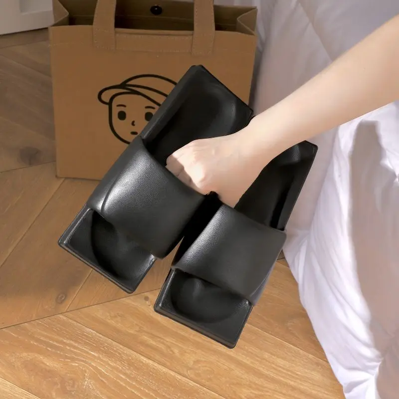 Шлепанцы женские летние из ЭВА на толстой подошве