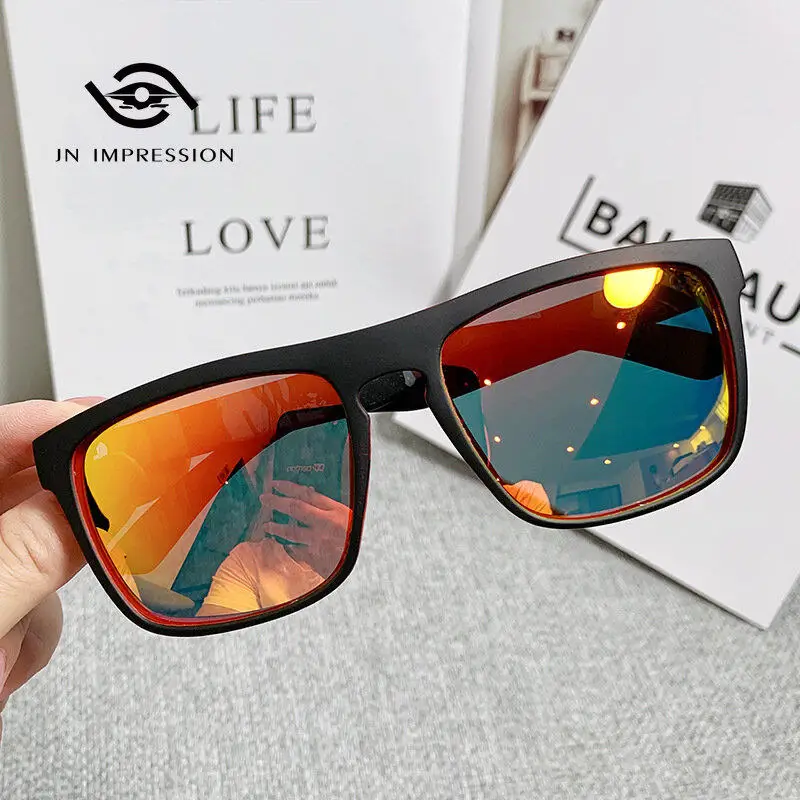 

JN IMPRESSION Fashion Full Frame Elastic Sports Polarized Sunglasses Men's Cycling Glasses Sunshade Anti-ultraviolet Sunglasses