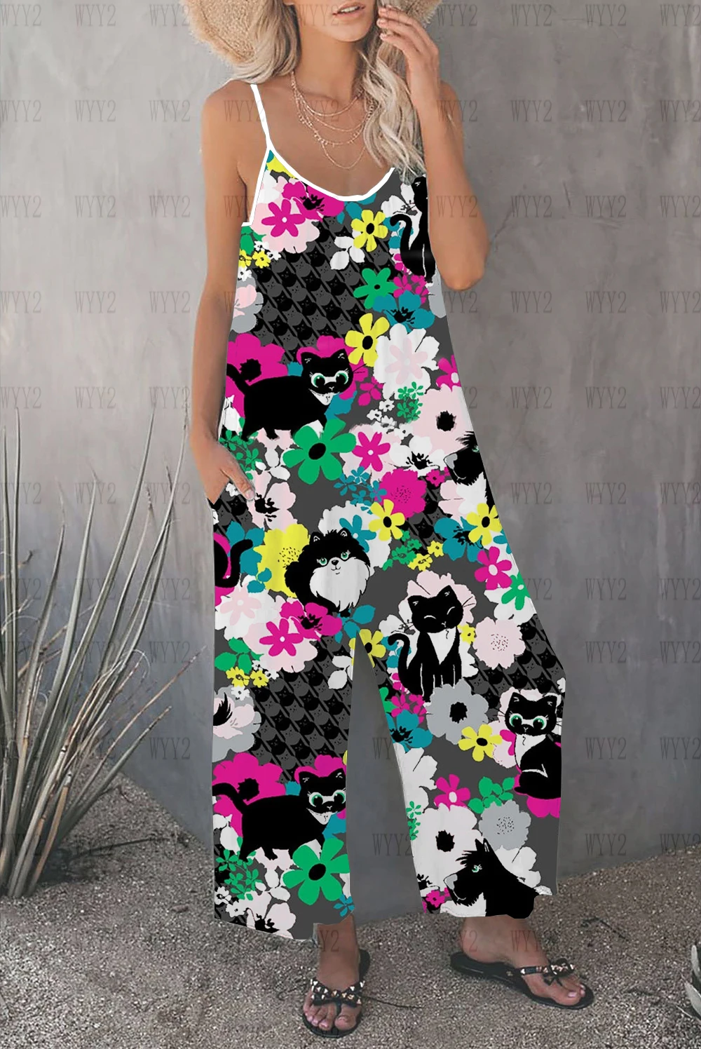 

Женский Повседневный комбинезон с цветочным принтом и шортами, Женский Повседневный Свободный комбинезон с коротким рукавом и широкими штанинами с поясом