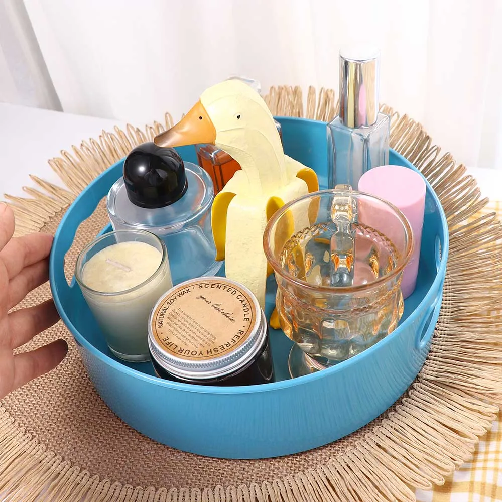 

Practical Durable Living Room Coffee Table Storage Trays Food Snack Spice Containers Kitchen 360 Rotating Seasoning Jar