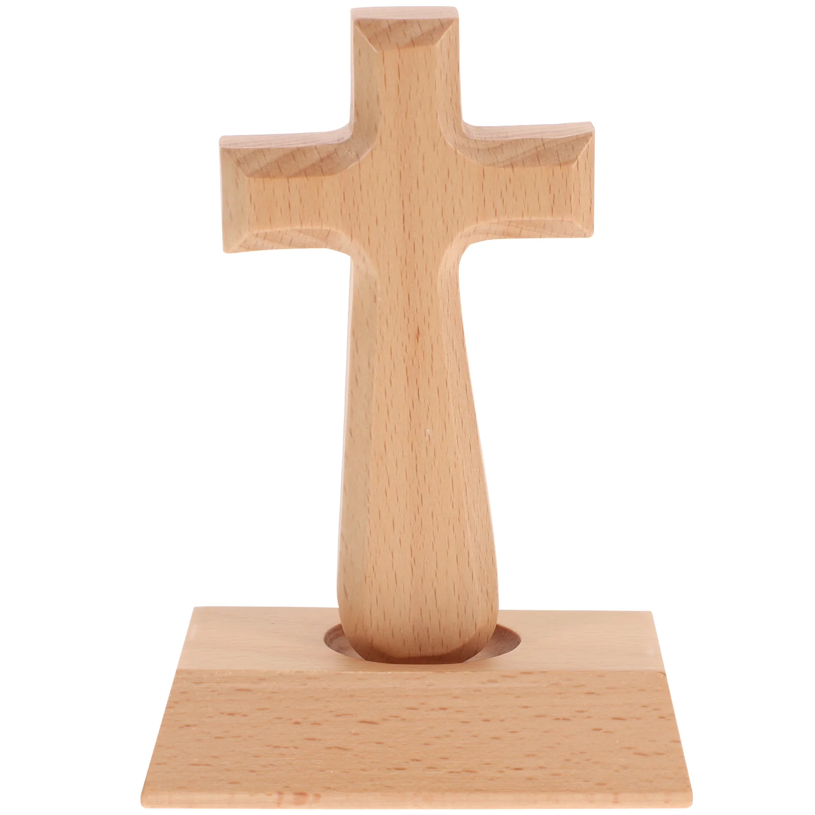 

Standing Cross Wood La Croix Ornament Catholic Cross Standing Woodsy Decor Rural Wood Crosses Stand