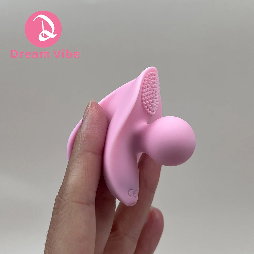 Волшебная фасоль вибратор на палец розовый наконечник щетки стимуляция