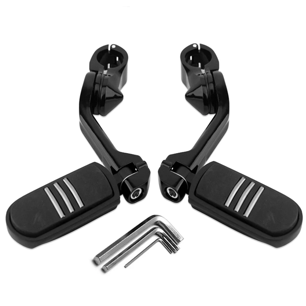 

1 Pair Motorcycle Foot Rests Long Aluminum Alloy Pedals Footpegs Accessories Replacement for 2010-2013 Estrada 1300