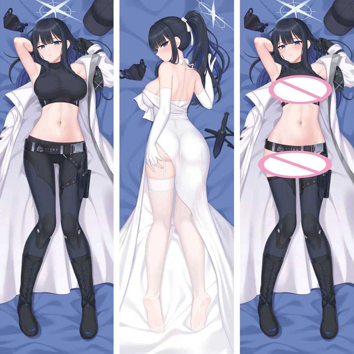 Аниме Синий Архив Jomae Saori Сексуальная Dakimakura 2WAY Шарнирный чехол для тела Японская