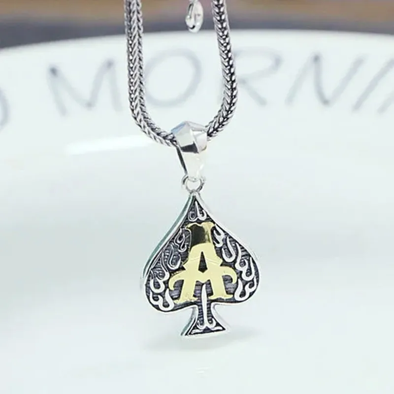 

S925 sterling silver Thai silver jewelry retro love peach solid Japanese and Korean popular party collarbone necklace pendant