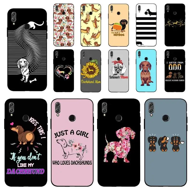 

Dachshund Silhouette Dog Phone Case for Huawei Honor 10 i 8X C 5A 20 9 10 30 lite pro Voew 10 20 V30