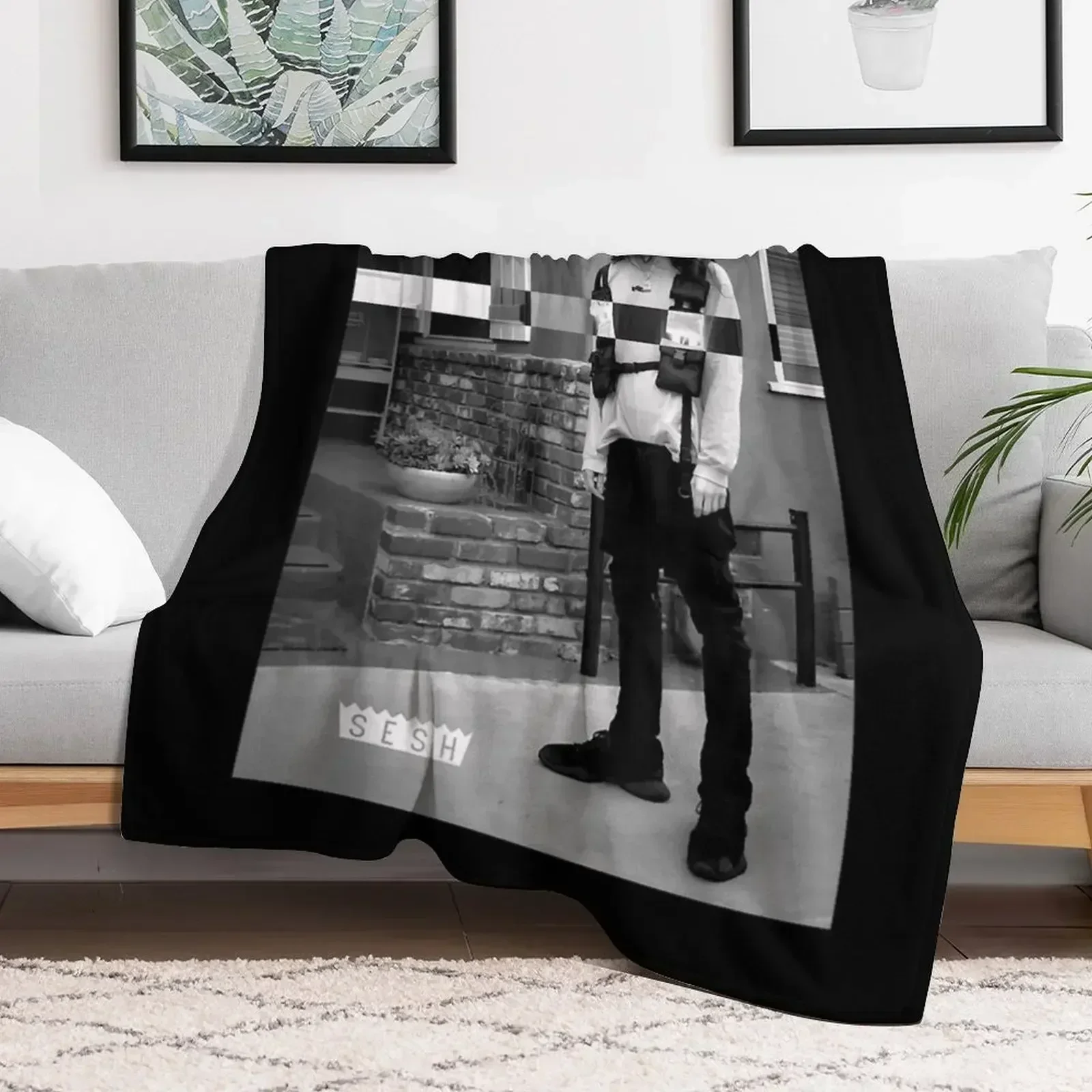 Одеяло TeamSesh Bones Crown с логотипом фланелевые одеяла для кемпинга