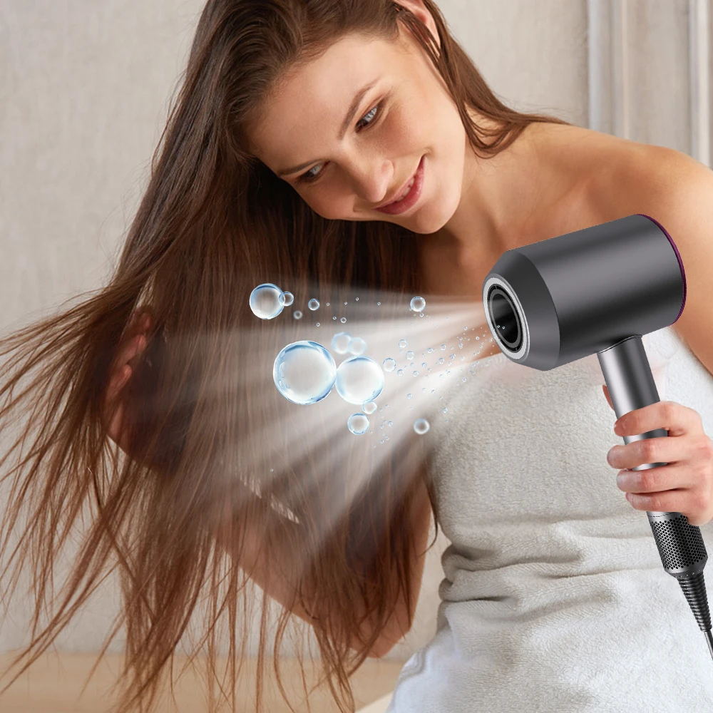 

Professional Supersonic Hair Dryer Supper Powerful Leafless Hair Dryer Constant Temperature Ionic Hair Care 110000RPM 1.8M Cable