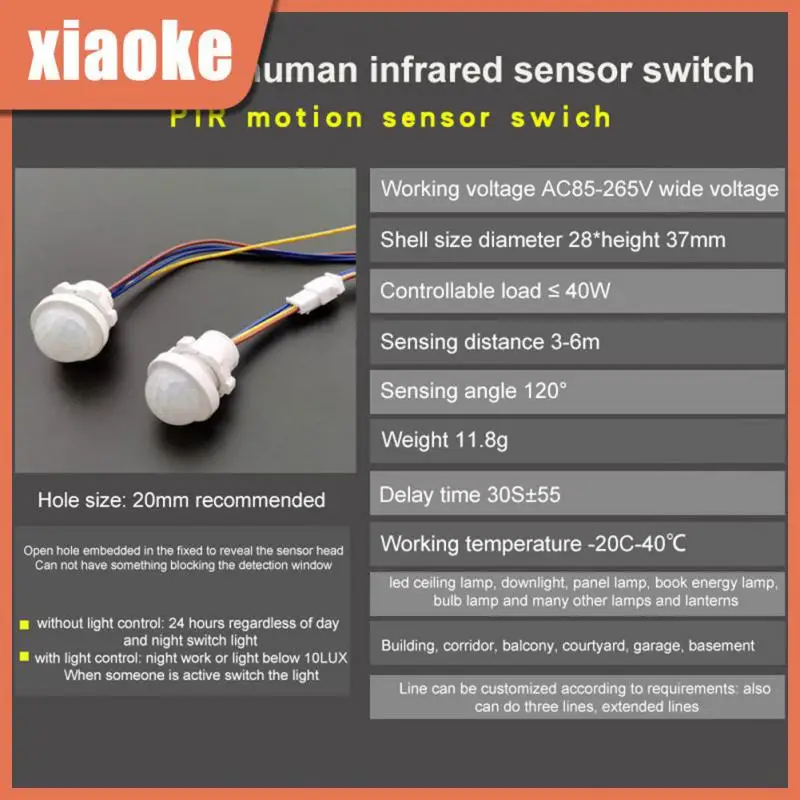 

Infrared Sensing Probe Wardrobe Light Controller Voice Controlled Human Body Sensing Switch Control Ceiling Light Adjustable Hot