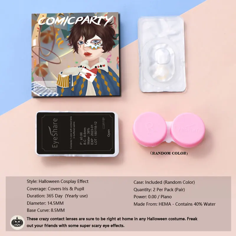 eyeshare 2pcs new color contact lenses for eyes soft color contact lens halloween cosplay beauty pupil colored contact lenses free global shipping