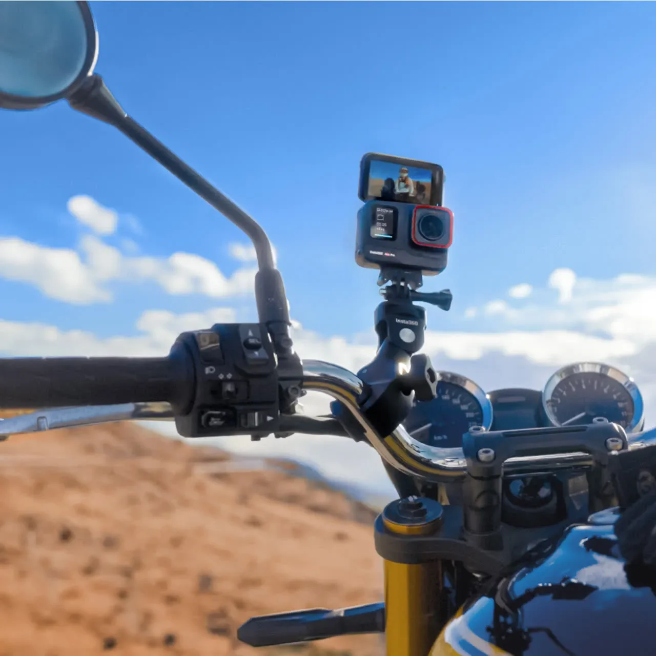 Фото Комплект креплений для Insta360 Ace Pro 2/Ace Pro — сверхмощный зажим, быстроразъемное основание, прочная ручка, система быстросъемного механизма №2