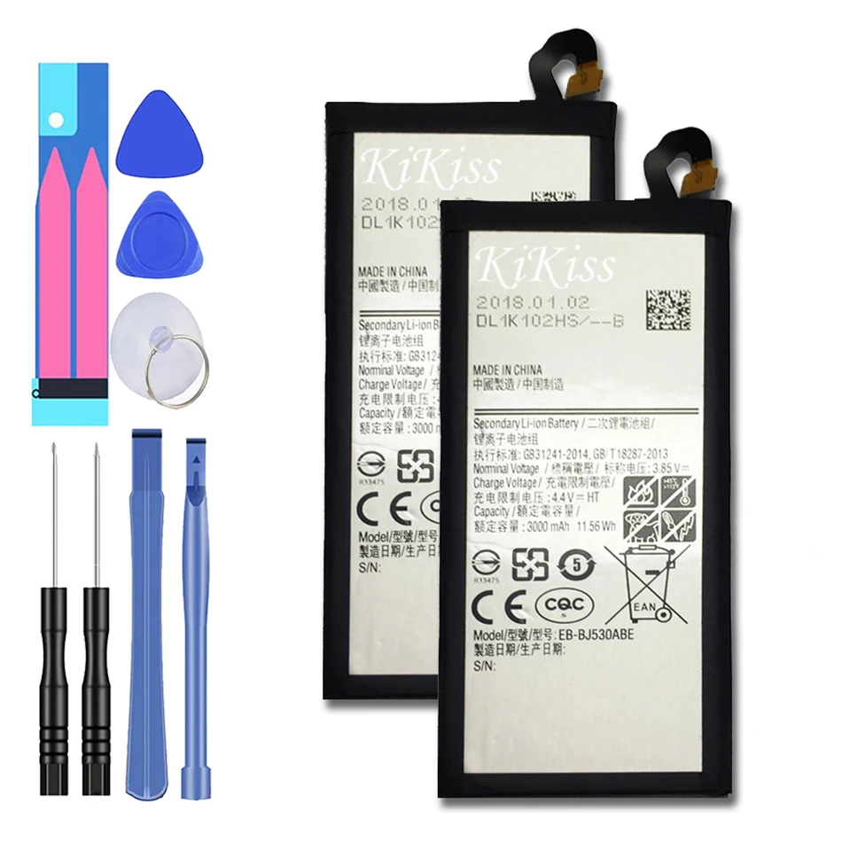 

3000mAh EB-BJ530ABE Battery For Samsung J530 J530F J530G 2017,J5 2017,J5 Pro,J530F/DS,J530K,J530L,J530S Batteria + Free Tools