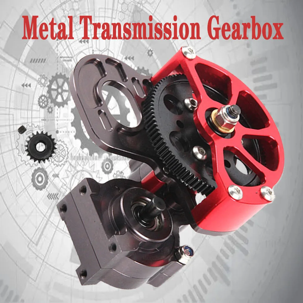 

Axial SCX10 90046 Wraith RR10 Upgrade Parts Metal Transmission Gearbox With Motor Gear And Dust Cover for 1/10 RC Crawler Car