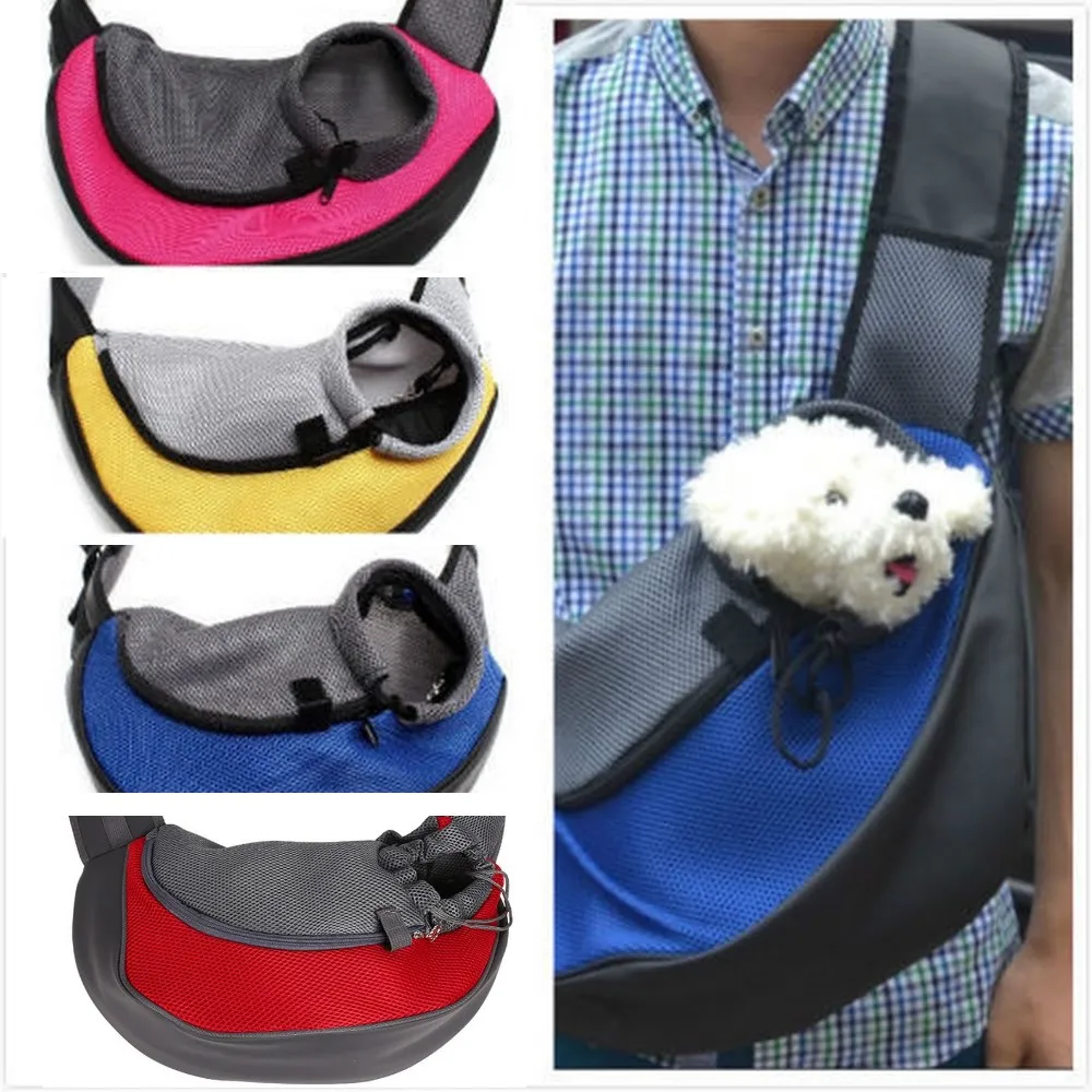 

Pet Carrier Cat Puppy Dog Carrier Sling Front Mesh Travel Tote Shoulder Bag Backpack Silicone Bowl Drop Shipping By ePacket