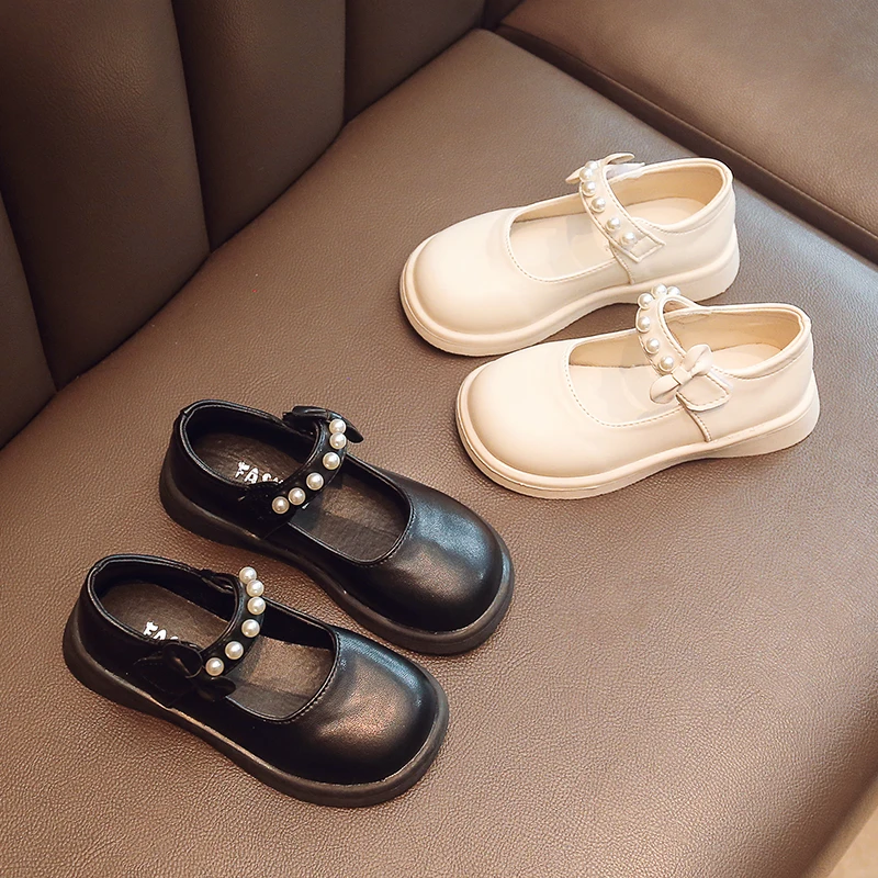 

Toddler Girls Beading Princess Shoes Kids Mary Jane Shoes Loafers Leather JK Lolita Shoes Girls School Shoes 6-14Y Spring Autumn