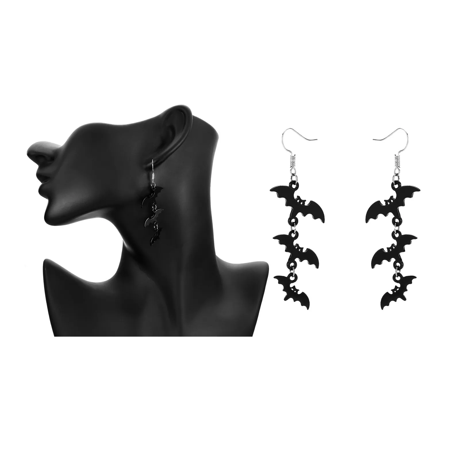 8 сезонов модные серьги в виде летучей мыши на Хэллоуин необычные женские из