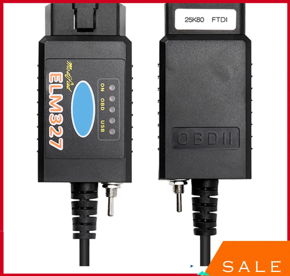 Считыватель кодов ELM327 USB FTDI PIC18F25K80, для диагностических инструментов Fo-rd HS CAN/MS CAN Forscan ELM 327 OBDII