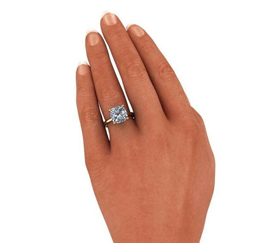 Бриллиантовое обручальное кольцо с подушкой 1 00 карат картинка для лаборатории