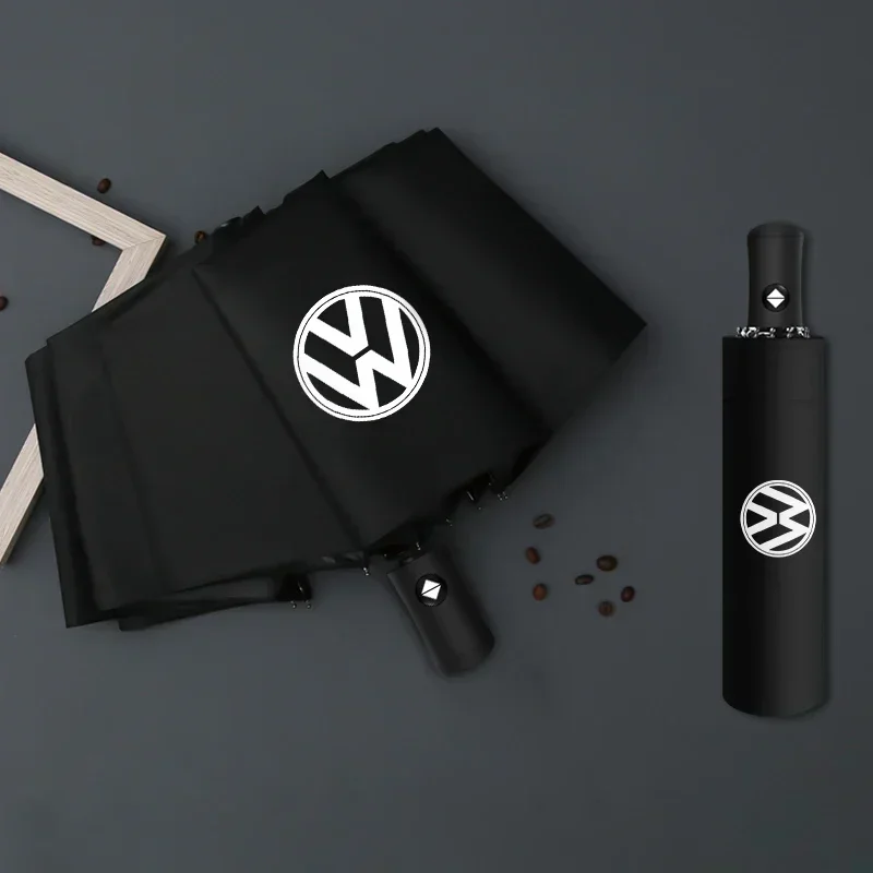 

Складной зонт с логотипом автомобиля, аксессуары с защитой от УФ-лучей для VW Scirocco Polo T5 Passat b6 Golf 4, Tiguan Jetta CC Beetle GTI Touareg Touran