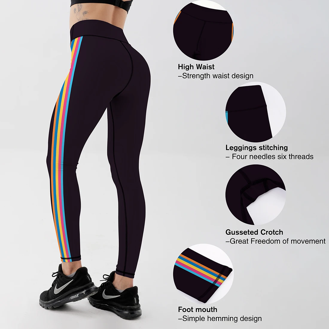 

Polyester Workout Sportswear High Wiast Breathable Skinny Women Leggings Outdoor Elastic Force New Fashion Style Fitness Legging