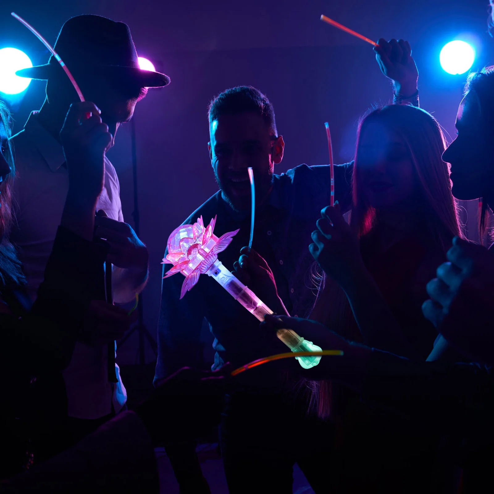 

Flash Stick Birthday Gift Stage Performance Fairy Wands Lotus Photo Prop Delicate Party Favor Toy