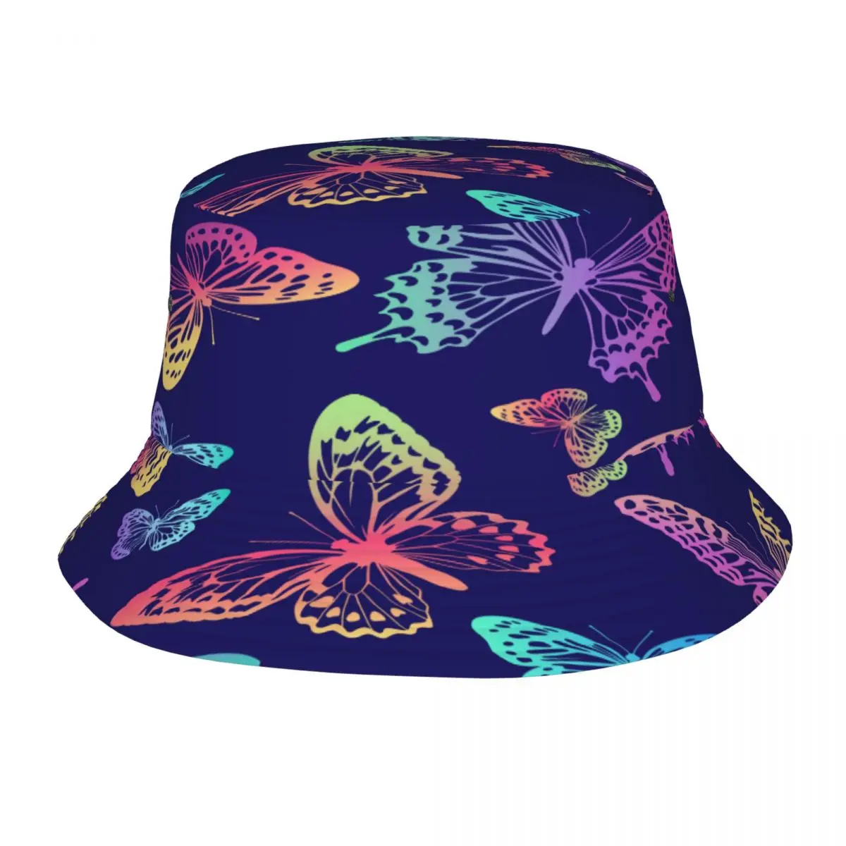 

Новые модные головные уборы, зеркальные головные уборы для женщин и мужчин, летние радужные бабочки