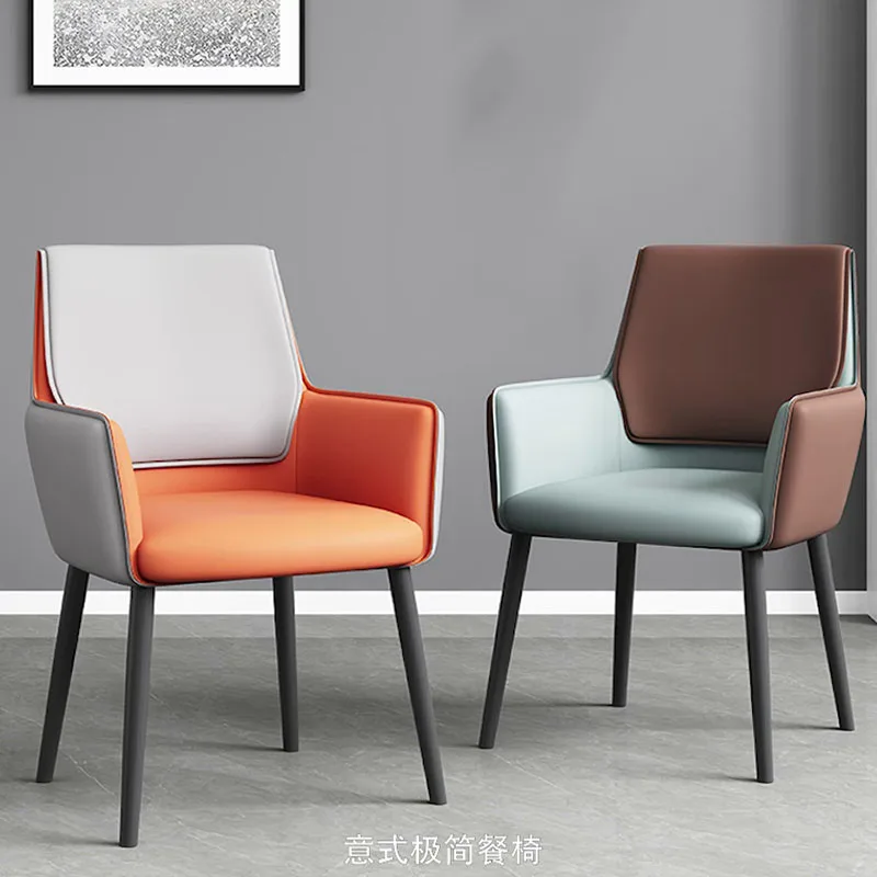 

Relax Relax Dining Chairs Leather Design Armchair Nordic Dining Chairs Office Accent Taburete Madera Living Room Furnitures