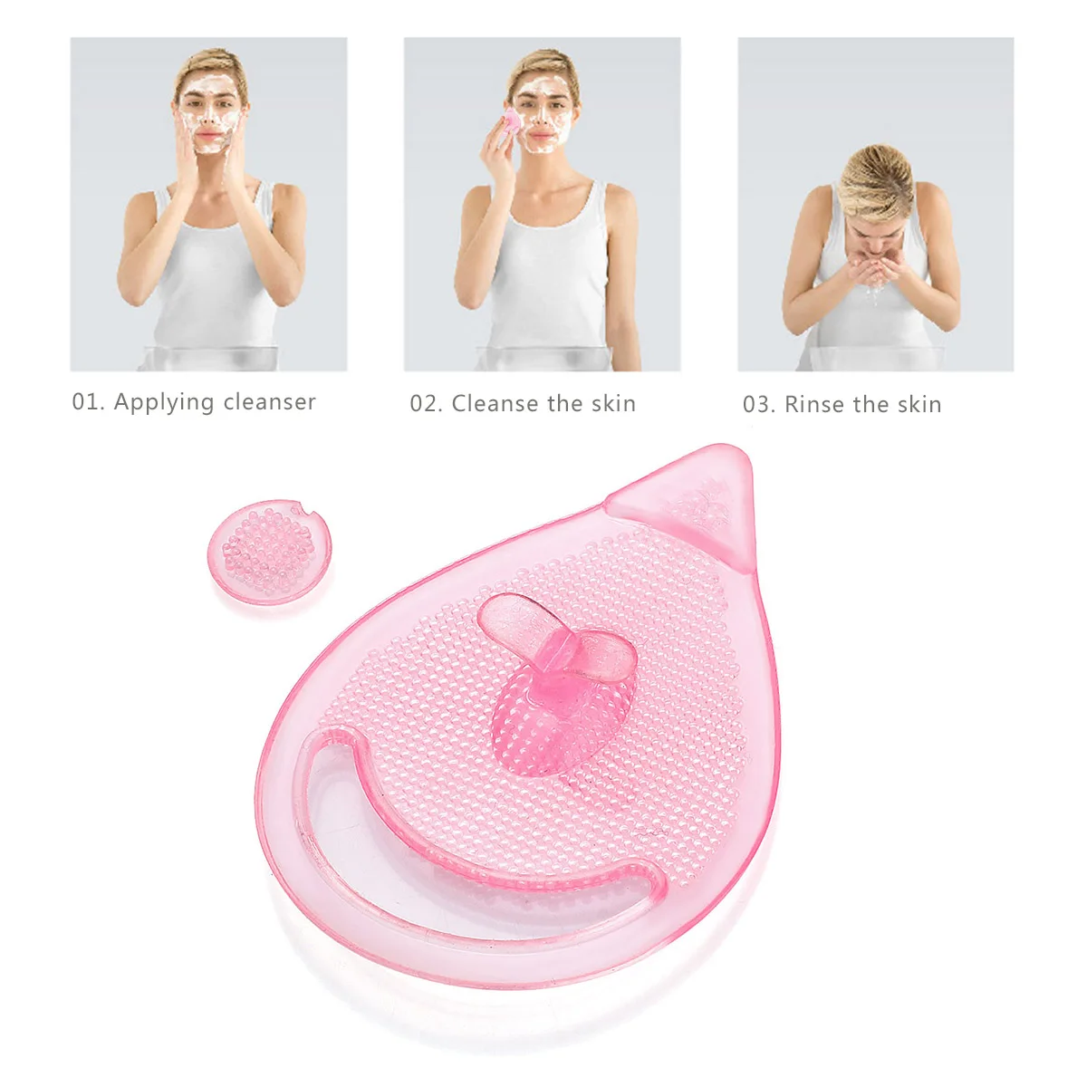 

1pc Baby Silicone Cleansing Brush Gel Washing Pad Blackhead Remover Deep Facial Cleansing Brushes Bath Massager