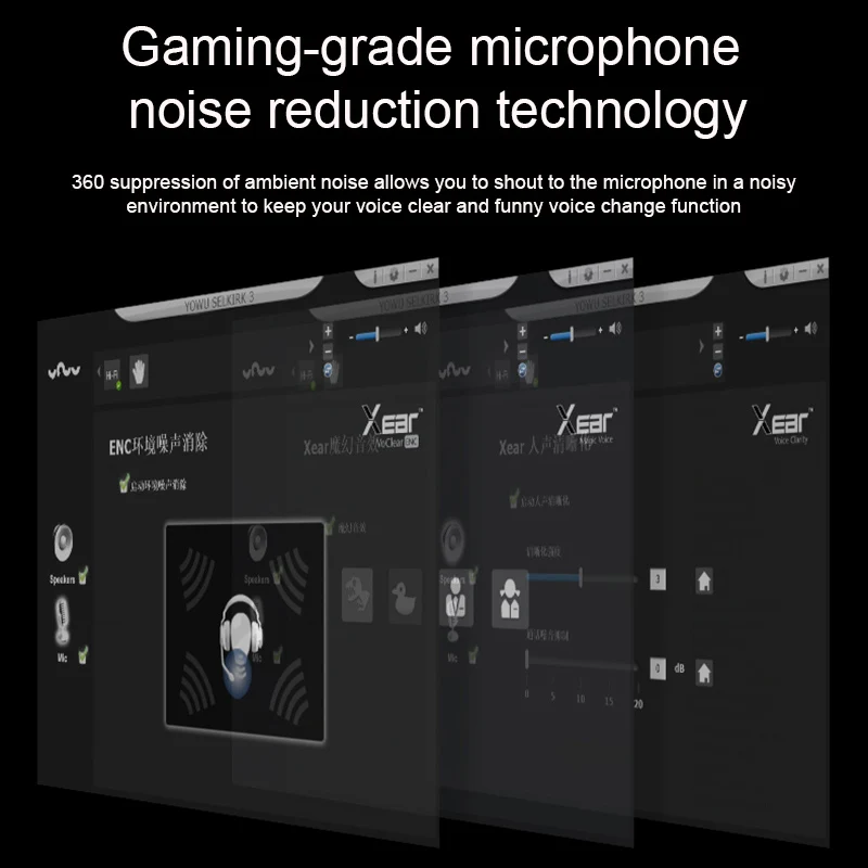 Беспроводные Игровые наушники YOWU 3G, управление через приложение, RGB подсветка, 7,1 виртуальный звук, наушники с микрофоном, Bluetooth 5,0, профессио... (art.: 3920bc7b4307c) - 3920bc7b4307c