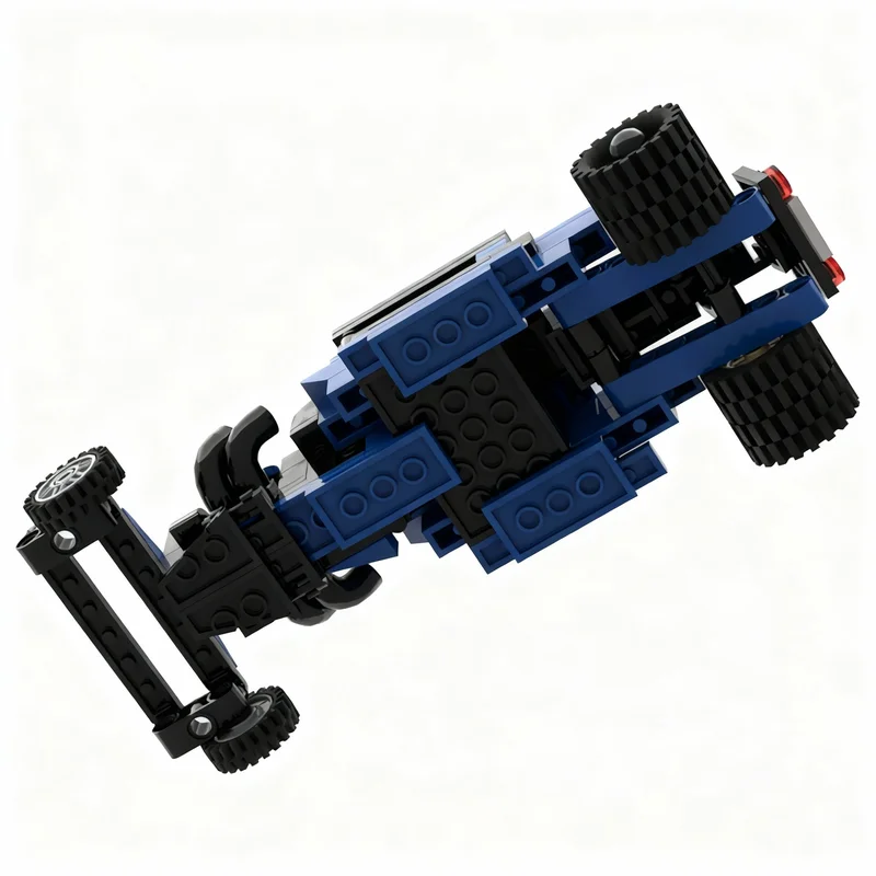 Фото 127 деталей MOC Модель автомобиля Хот-Род, строительные блоки, игрушки, архитектурный конструктор, рождественский подарок, сборка своими руками, образовательное искусство, 3D, креативный подарок на день рождения №3
