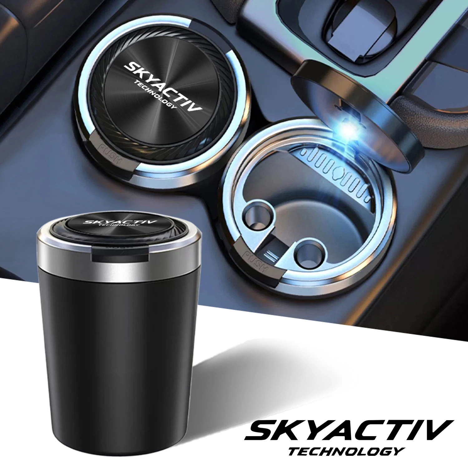 Автомобильная пепельница cenicero с текстурой автомобильных аксессуаров для Mazda