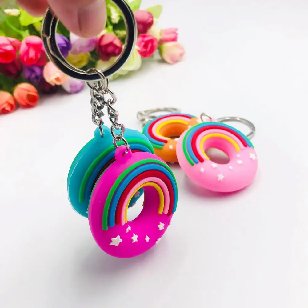 

Key Pendant Lovely Vivid Color Unfading Imitation Food Cartoon Pendant Keyring for Kids Key Holder Key Chain