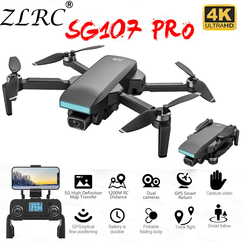 

ZLRC SG107 Pro Drone 4K Profissional ESC HD Camera GPS WIFI FPV 1.2KM Distance Brushless Motor Auto Return Rc Dron Quadcopter