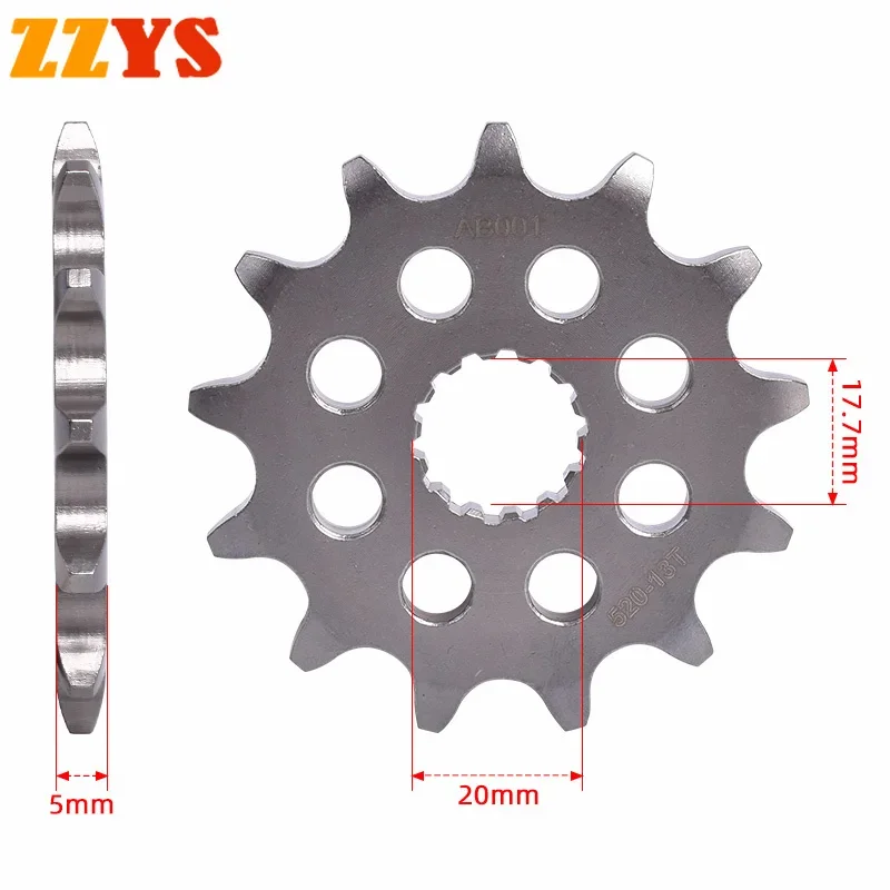 520 13T Зубная передняя звездочка Шестерня для Yamaha Off Road YZ125 YZ125T YZ125U YZ125W YZ125E YZ125J YZ125L