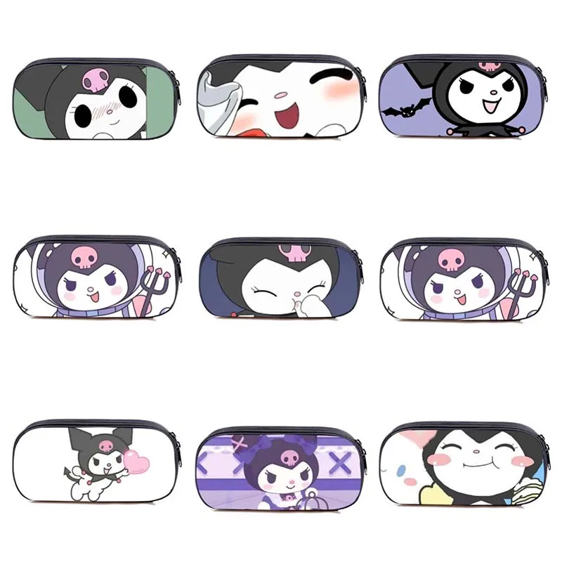 

Милый карандаш на молнии с аниме, Sanrioed Kuromi, мультяшный карандаш My Melody Cinnamoroll, канцелярская шкатулка, школьный карандаш большой емкости