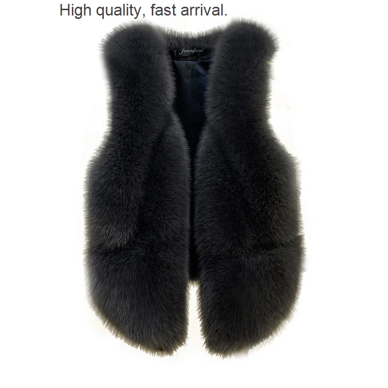 Autumn and Upgraded Winter Fur Integrated Women's Fur Vest Short Imitation Fox Fur Woven Toka Vest