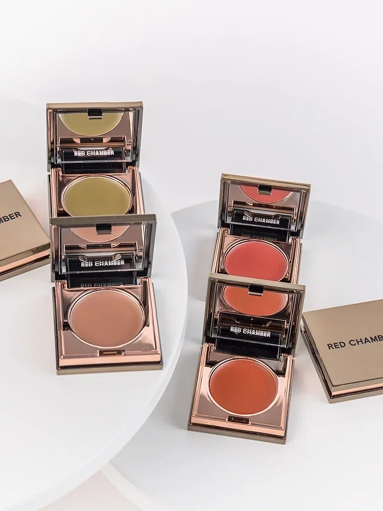 Фото Крем-румяна Red Chamber Multi-purpose Blush Cream RC, тени для век, помада, кисть, паста Chu Mei Le Kui, пудра для век, глина для глаз, блеск для губ №2