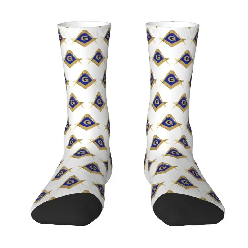 Freemason Золотые Квадратные масонские носки Мужские Женские дышащие Теплые