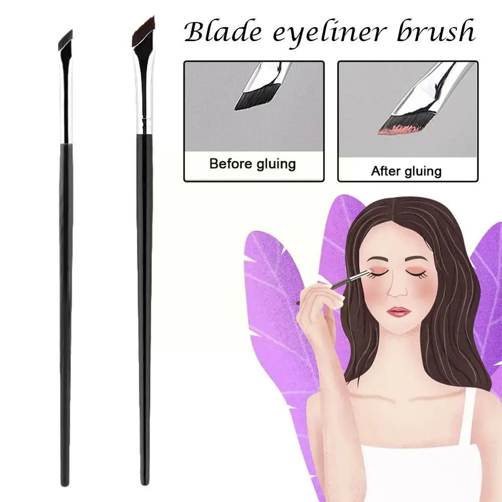 

Multipurpose Eyeliner Brush Ultra Thin Fine Angle Flat Tool Eyebrow Liner Makeup Professional Brow Brushes Brush Makeup X1O6