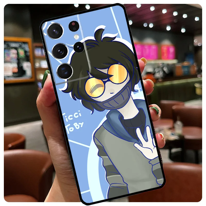 Чехол из силикона Creepypasta Ticci Toby x reader для Samsung Galaxy S22 Ultra S21 S20 FE S8 S9 S10 Plus Note 20 Cover on.