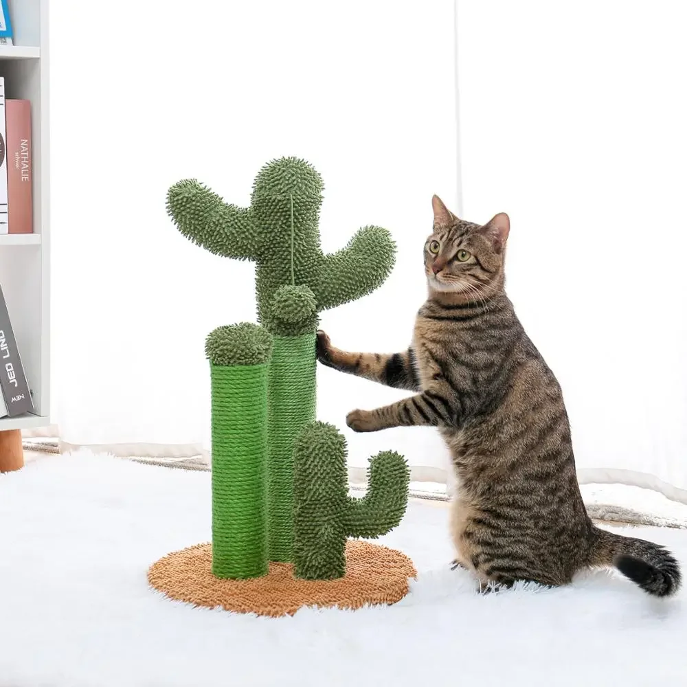 

Drop Shipping Cactus Pet Cat Tree Toys with Ball Scratcher Posts for Cat Toy Protecting Furniture Fast Delivery