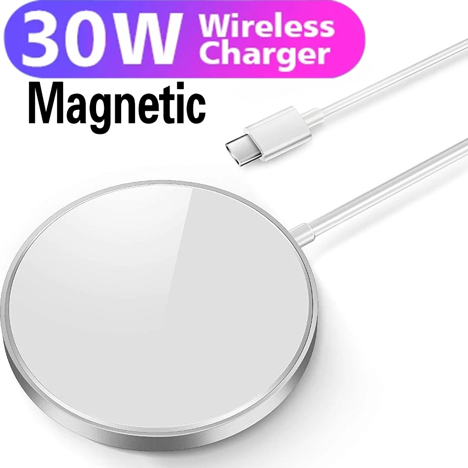 Беспроводное зарядное устройство Magsafe 30 Вт для IPhone 13ProMax 13 13Pro 13mini PD Qi Магнитная