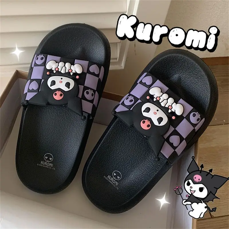 

Sanrio Hello Kittys Y2K Slippers Girl Boy Kuromi Melody Summer Bathroom Slippers Non-Slip Home Shoes Cinnamon Anime Cute Sandals