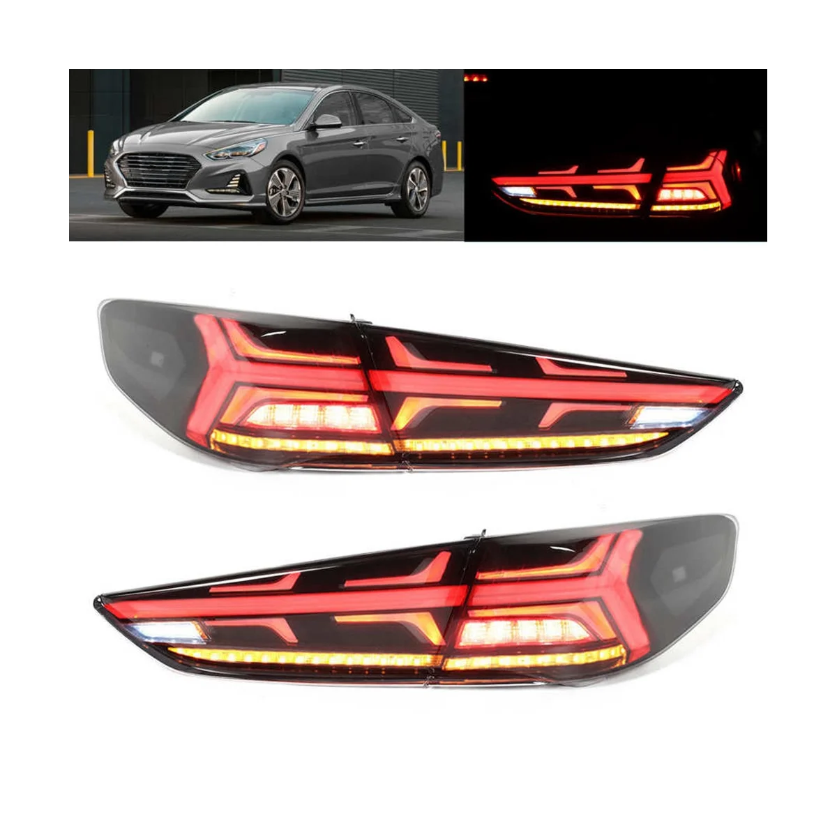 _ Динамический задний свет в сборе сигнал поворота для автомобиля 9 2018