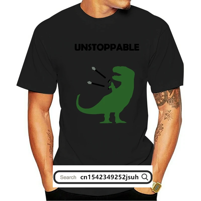 Футболка Unstoppable T-Rex забавная футболка с рисунком динозавра топ изображением
