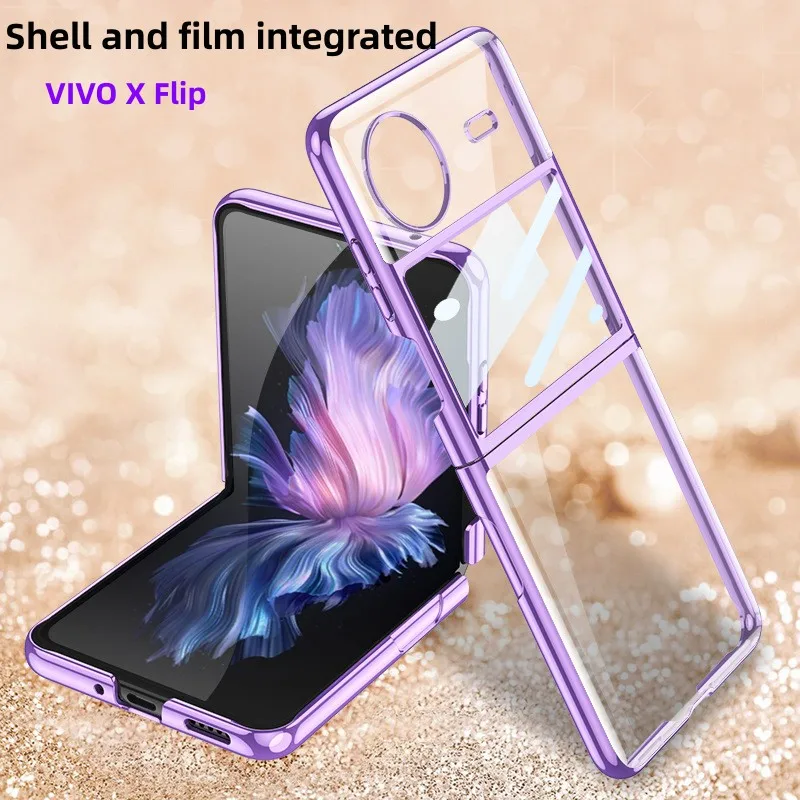 Transparent Plating Cover For VIVO X Flip Case Ultra-thin Transparent Hard Plastic Panel For VIVO X Flip With Screen Protection