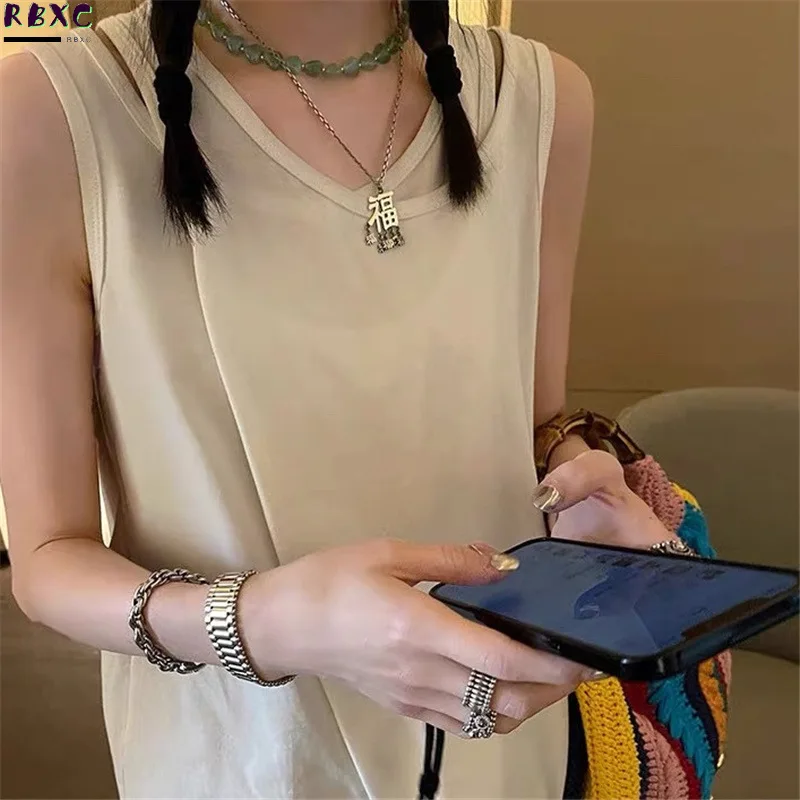 

Korean Titanium Steel Colorfast Wufu Necklace Chinese Element Fashion Neck Chain 2021 New Net Red Guards Clothing Chain