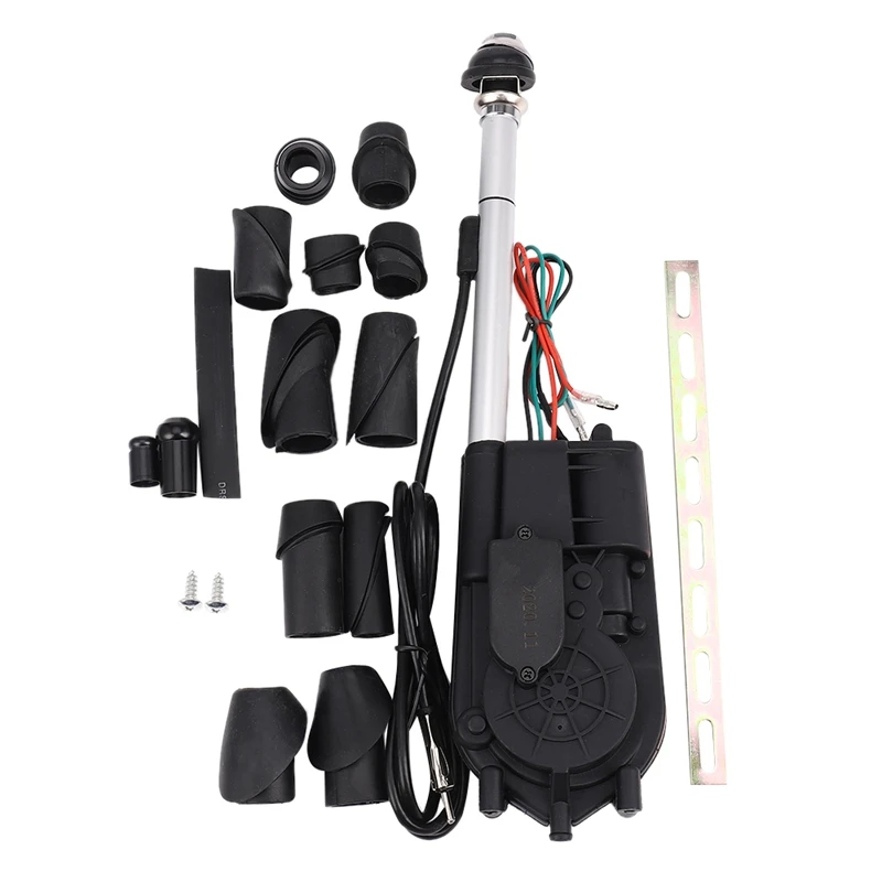 

NEW-Universal Car Auto Suv AM FM Radio Electric Power Automatic Antenna Aerial Kit 12V Exterior Vehicle Aerials Pro Auto Replace